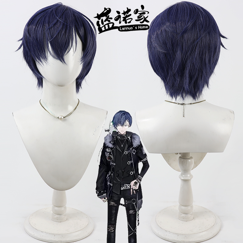 Prop En Cosplay - Nijisanji EN Ryuwolf コスプレウィッグ Niji Virtual