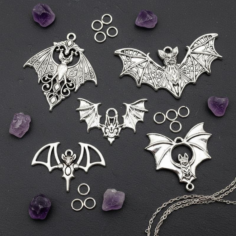 # @4 個ゴシックヴァンパイアバットチャームレトロバットハ - Cosplay Bat Prop のレビューと価格
