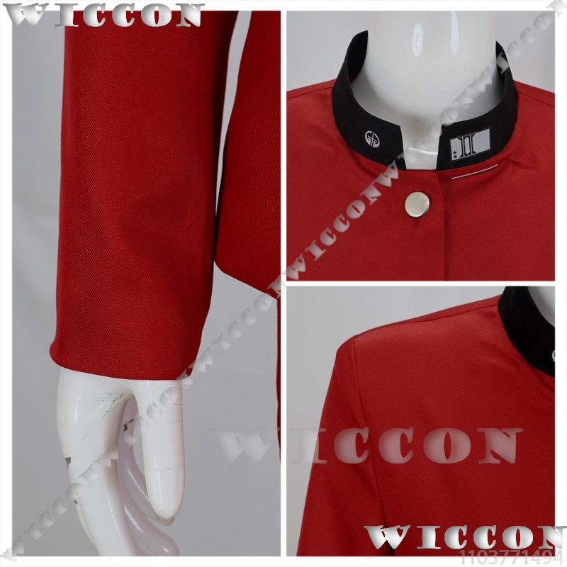 ツクモ今百ゲームコスプレライン赤い学校制服学生スーツ紫色のか - Cosplay Prop のレビューと価格
