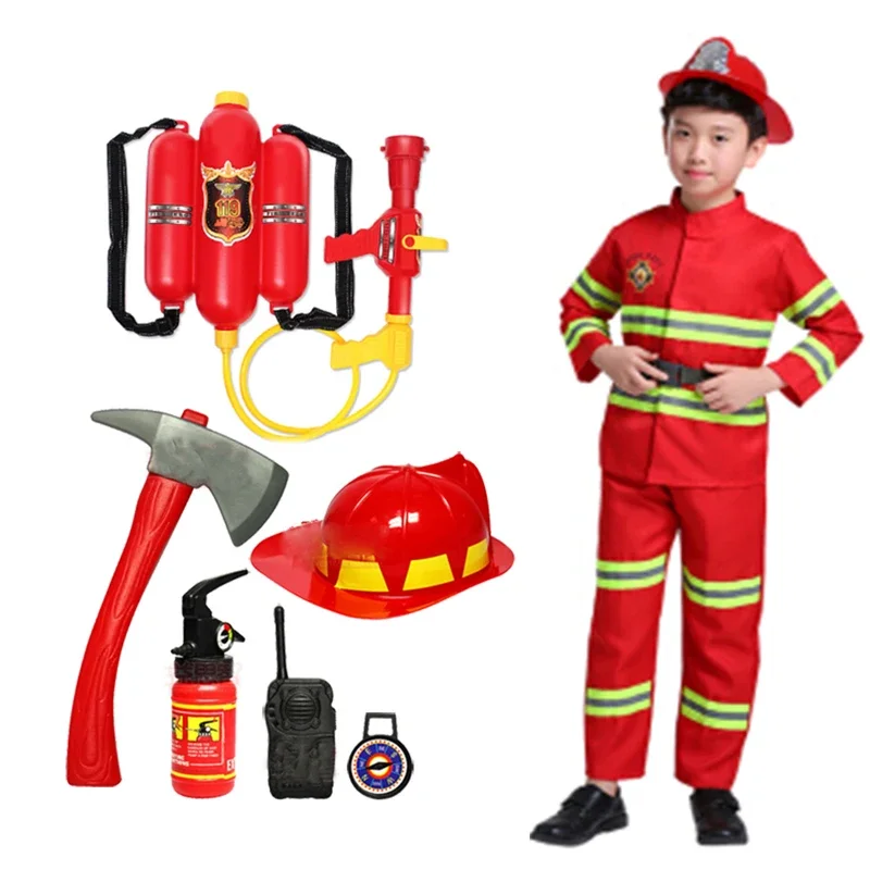 新しい消防士制服サム消防士コスプレ衣装子供作業服スーツ小道具 - Cosplay Prop Works のレビューと価格