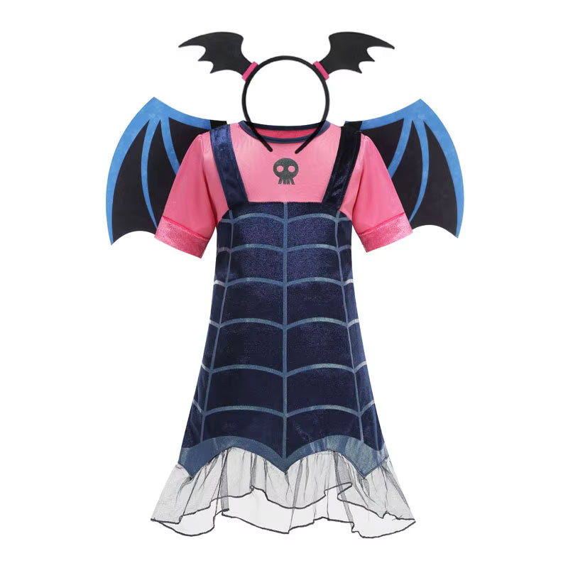 キッズガールズ ヴァンパイアバット ハロウィンコスチューム  - Cosplay Bat Prop のレビューと価格